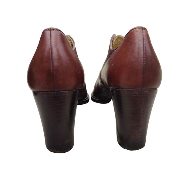 Brown leather Walter Steiger ankle booties sz9 - Picture 4 of 8